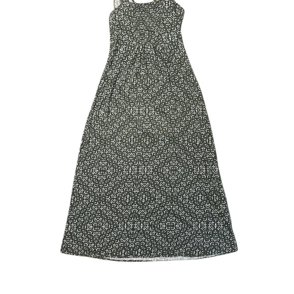 Eddie Bauer Maxi Dress, Small, Green & White, 13in width, 52in length, Stretchy - Picture 2 of 3